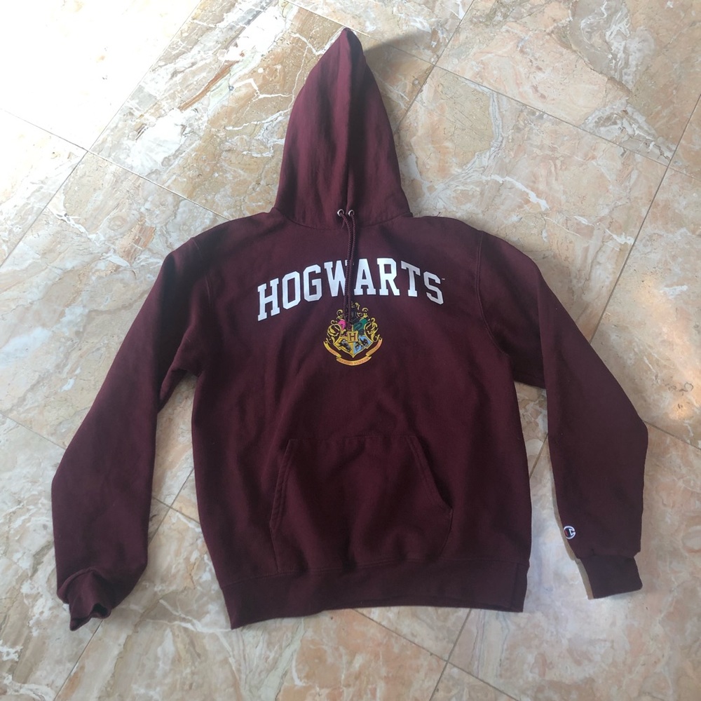 Champion Maroon Hogwarts Hoodie Sweatshirt